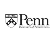 University of Pennsylvania logo featuring a shield with geometric patterns and the word 'Penn' in large letters.